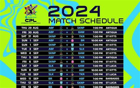 CPL 2024 2024 Schedule .